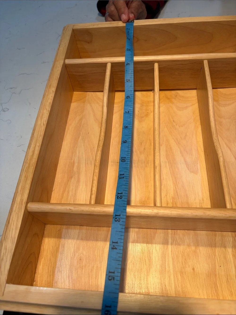 Gorham Wood Silverware Flatware Drawer Organizer Tray 6 Sections 16” X 12” X 3”